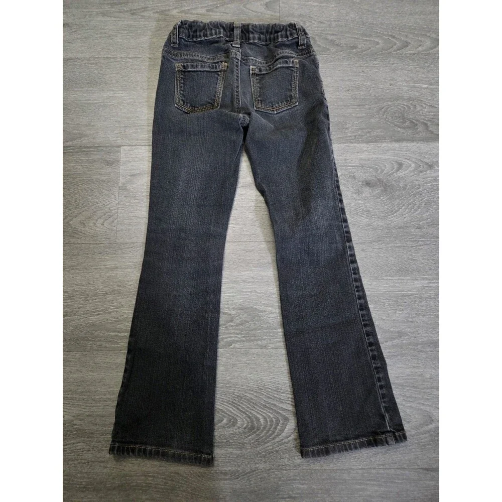 Old Navy Boot-Cut Jeans Girls Size 8 Regular Dark Wash Stretch Denim
